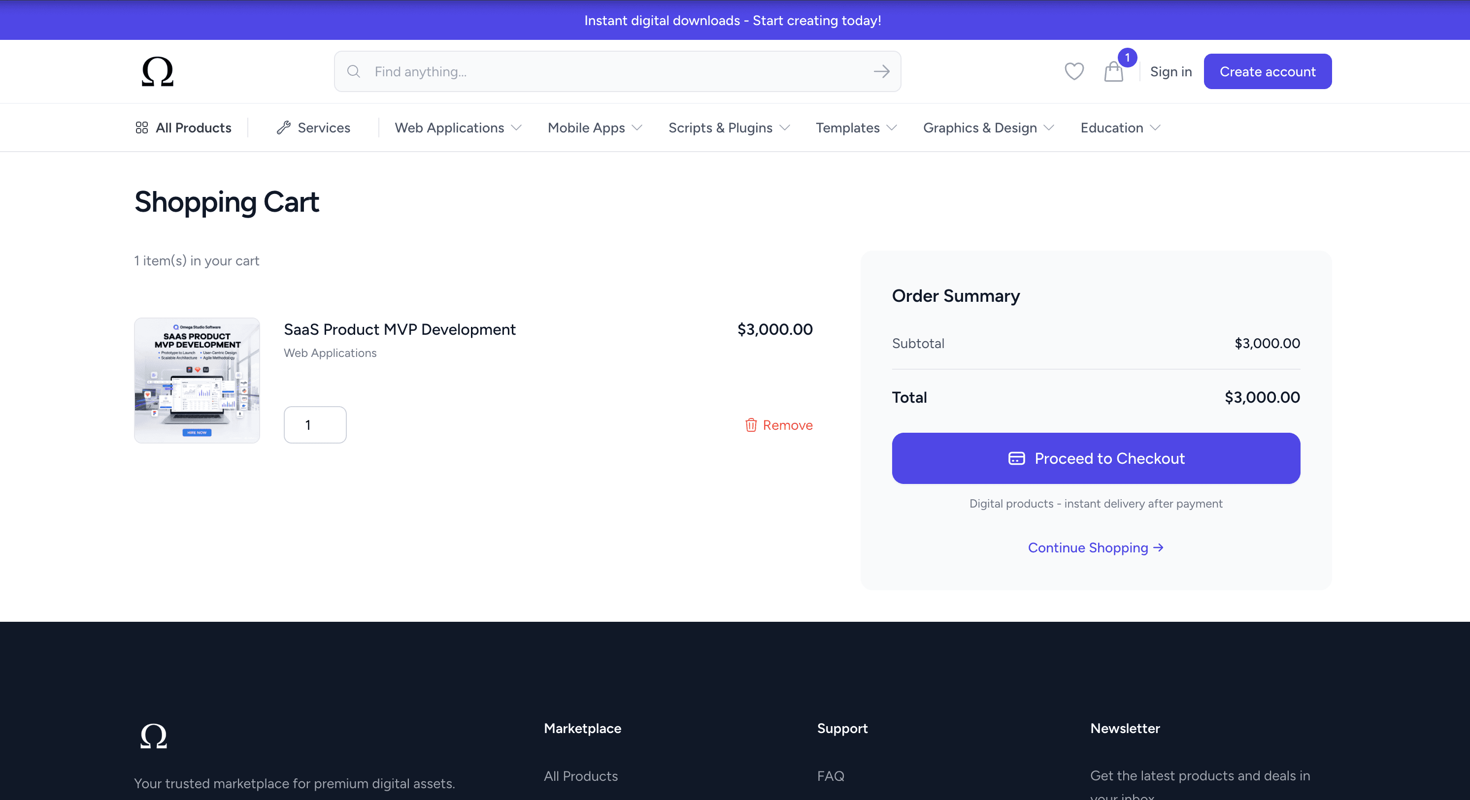 Shopping Cart & Checkout